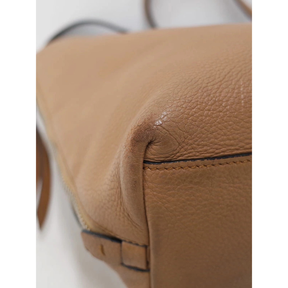 Prada Vitello Phenix Side Zip Shopper Tote brown pebbled leather - Picture 7 of 9